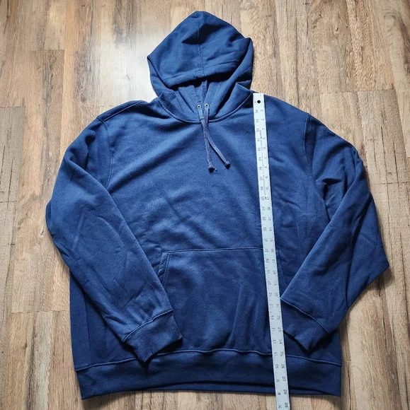 Men's Tek Gear Ultra Soft Fleece Blue Hoodie Size XL - Picture 4 of 8